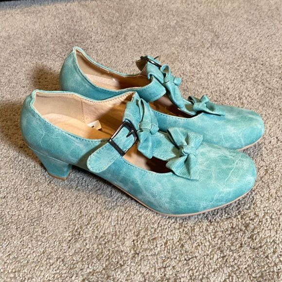 Women’s Shoes Bows Round Toe Mary Jane Low Heel Size 39 (8-8.5 US) NEW - Picture 4 of 12
